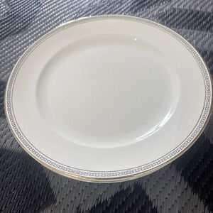 Pope Gosser (6) 9"Dinner Plates Pattern 1114 Deco Black Key Gold Ring‎ Design